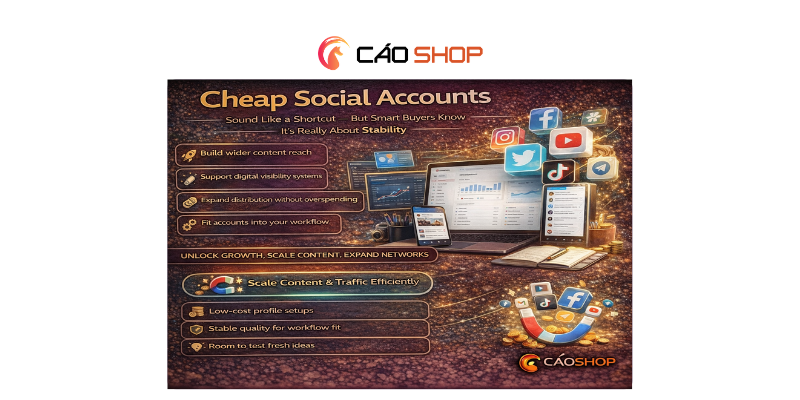 Cheap Social Accounts Sound Like a Shortcut — But Smart Buyers Know It’s Really About Stability